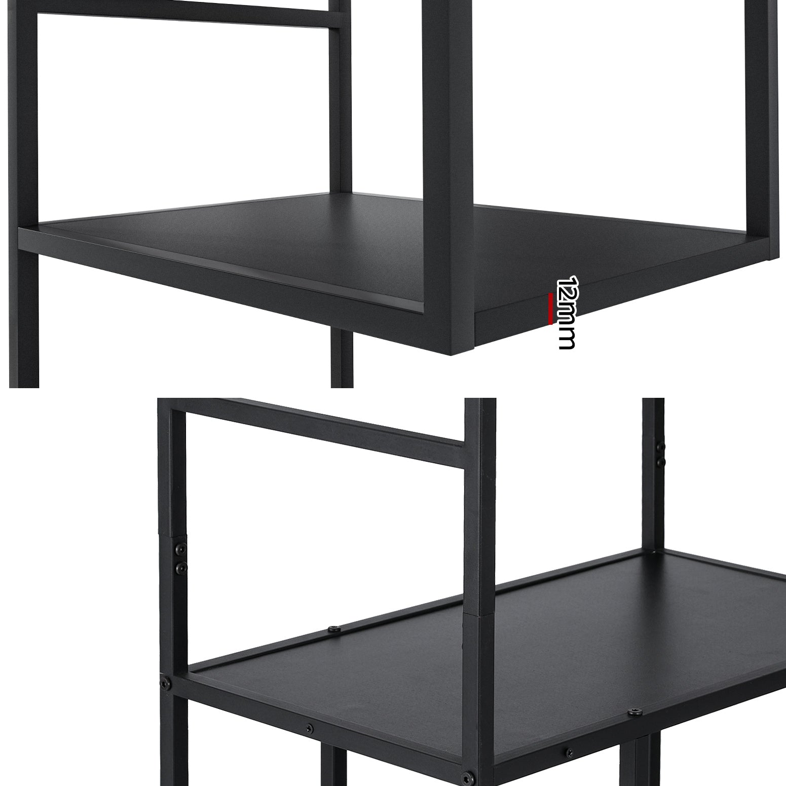 Bookcases & Shelves: Artiss Bookshelf 5 Tiers RHYS Black