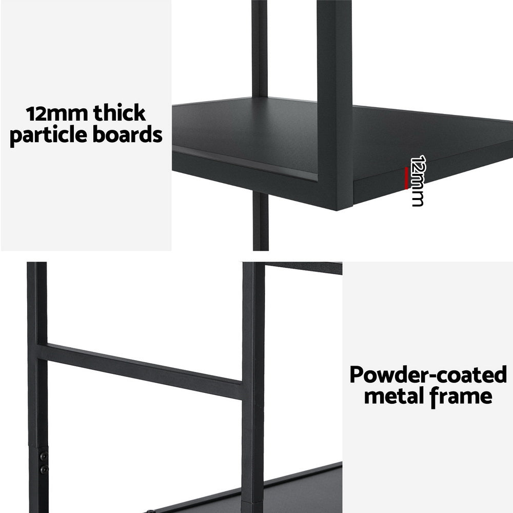 Bookcases & Shelves: Artiss Bookshelf 5 Tiers RHYS Black