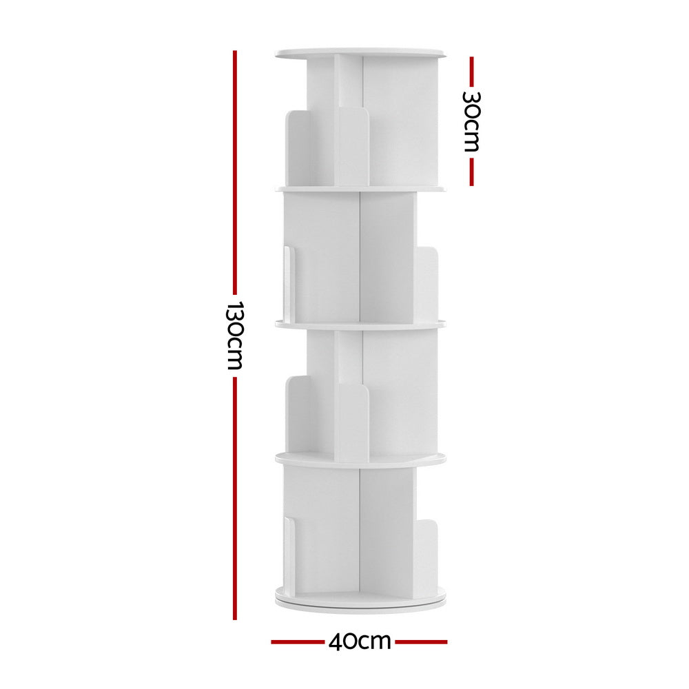Bookcases & Shelves: Artiss Bookshelf 4 Tiers EDIE White
