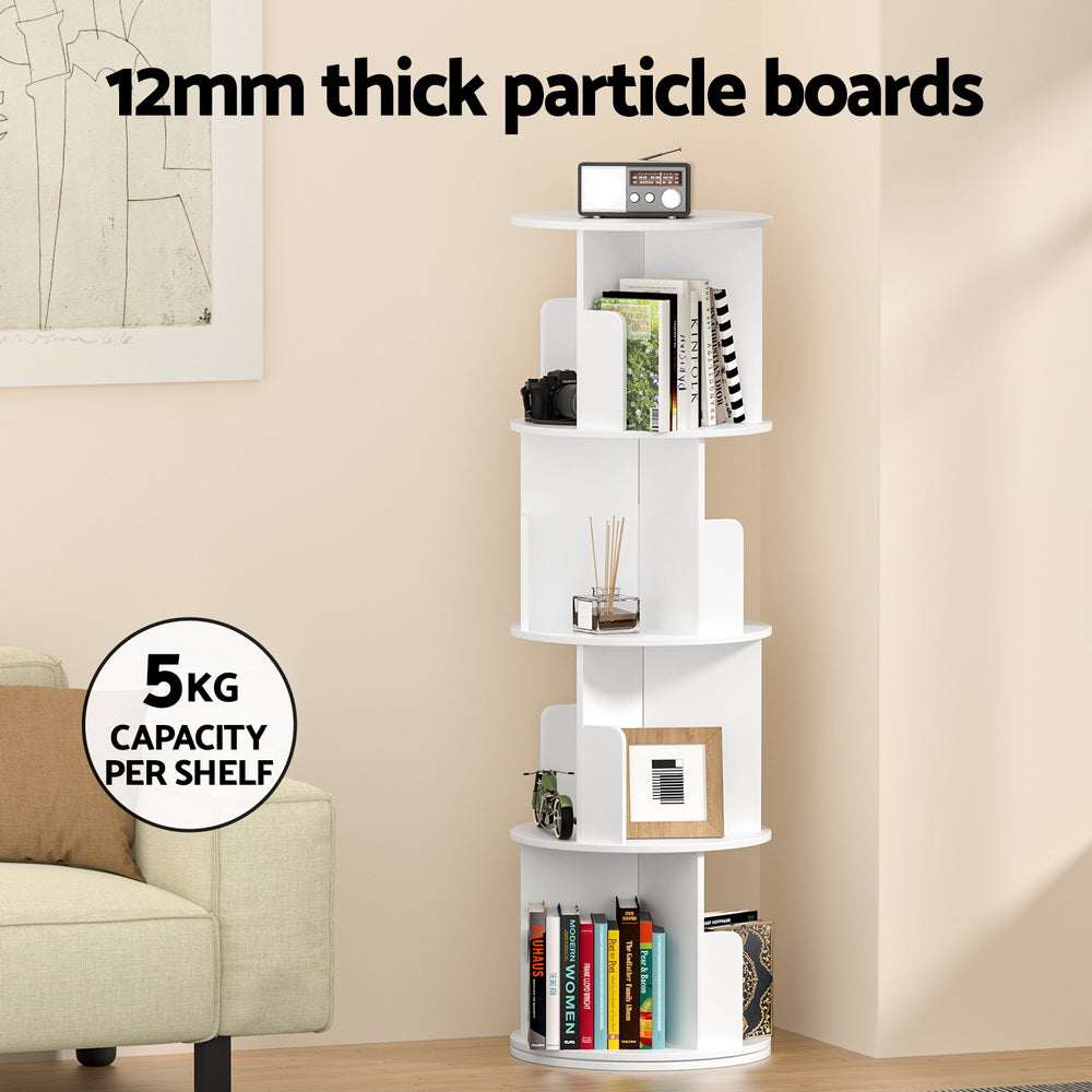 Bookcases & Shelves: Artiss Bookshelf 4 Tiers EDIE White