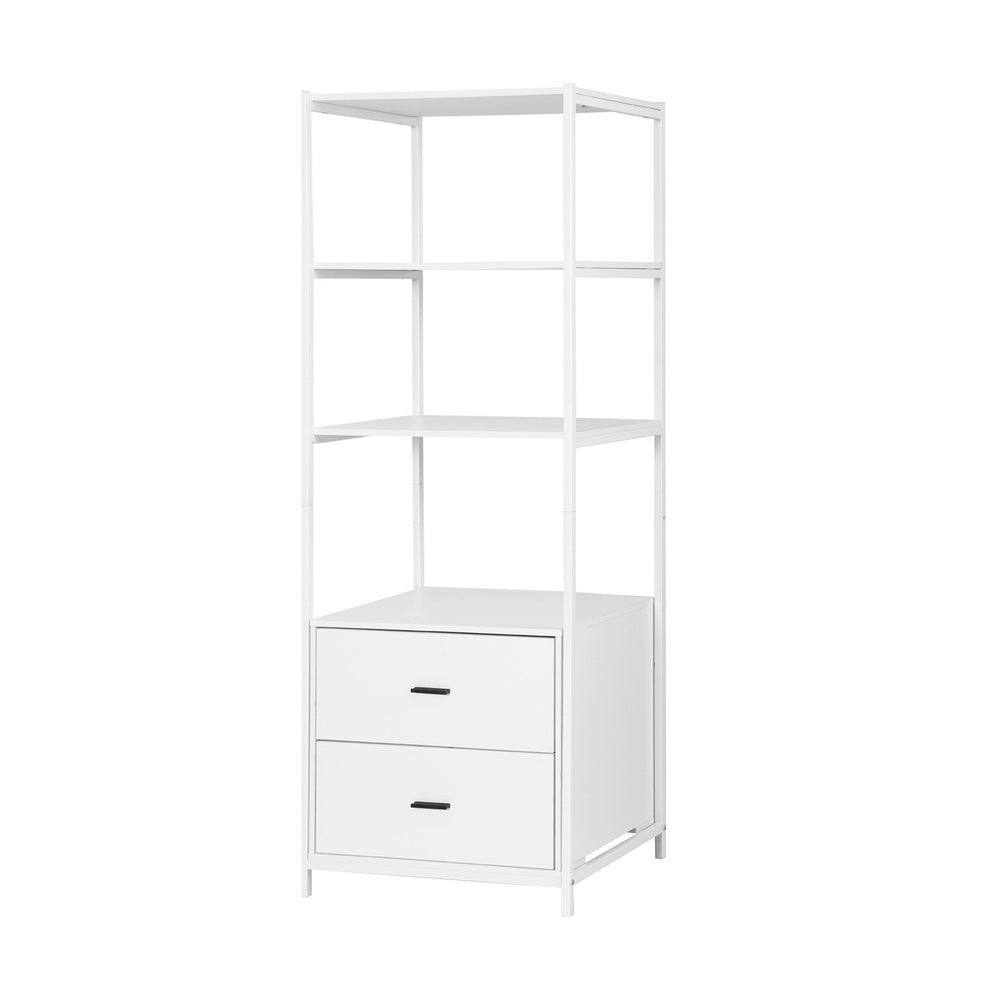 Bookcases & Shelves: Artiss Bookshelf Display Shelf 2 Drawers 152CM White