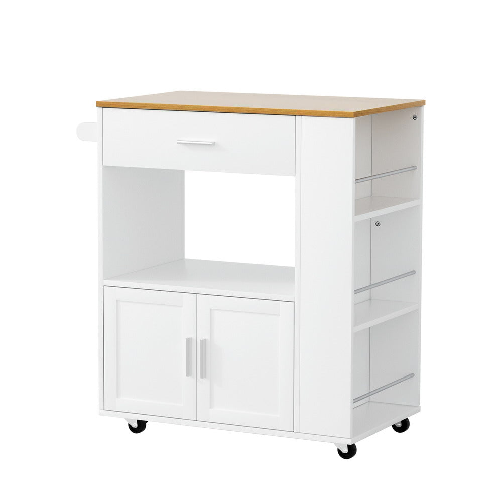 Kitchen & Dining Trolleys: Artiss Kitchen Island Trolley Rolling Serving Cart