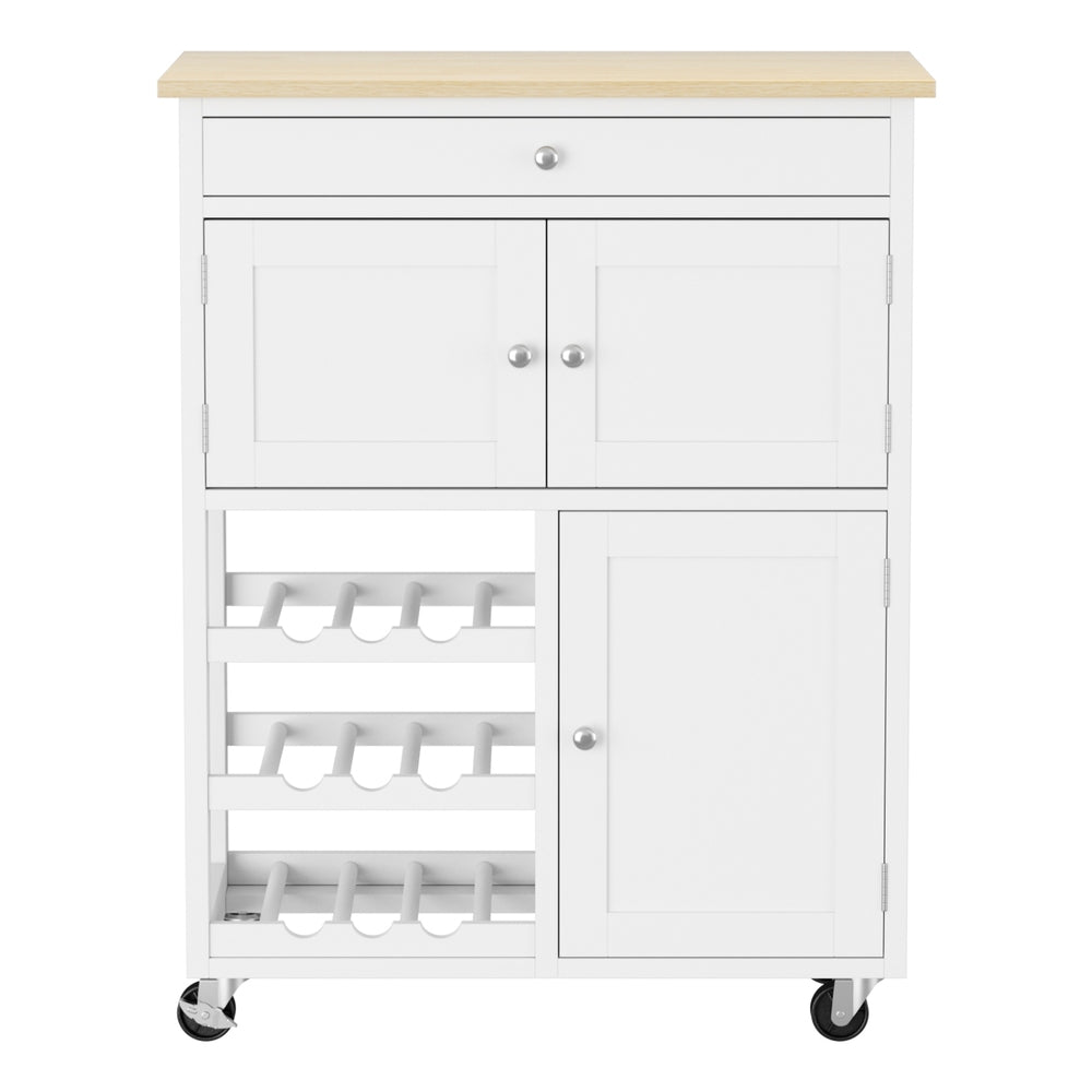 Work Benches: Artiss Kitchen Island Trolley Rolling Serving Cart Storage Cart Drawer Cupboard