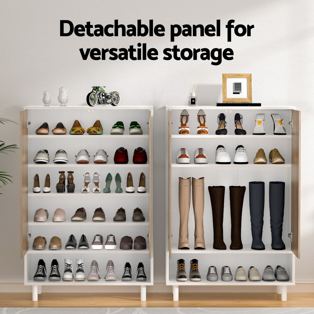 Shoe Storage: Artiss Shoe Rack Cabinet 24 Pairs 6-tier White