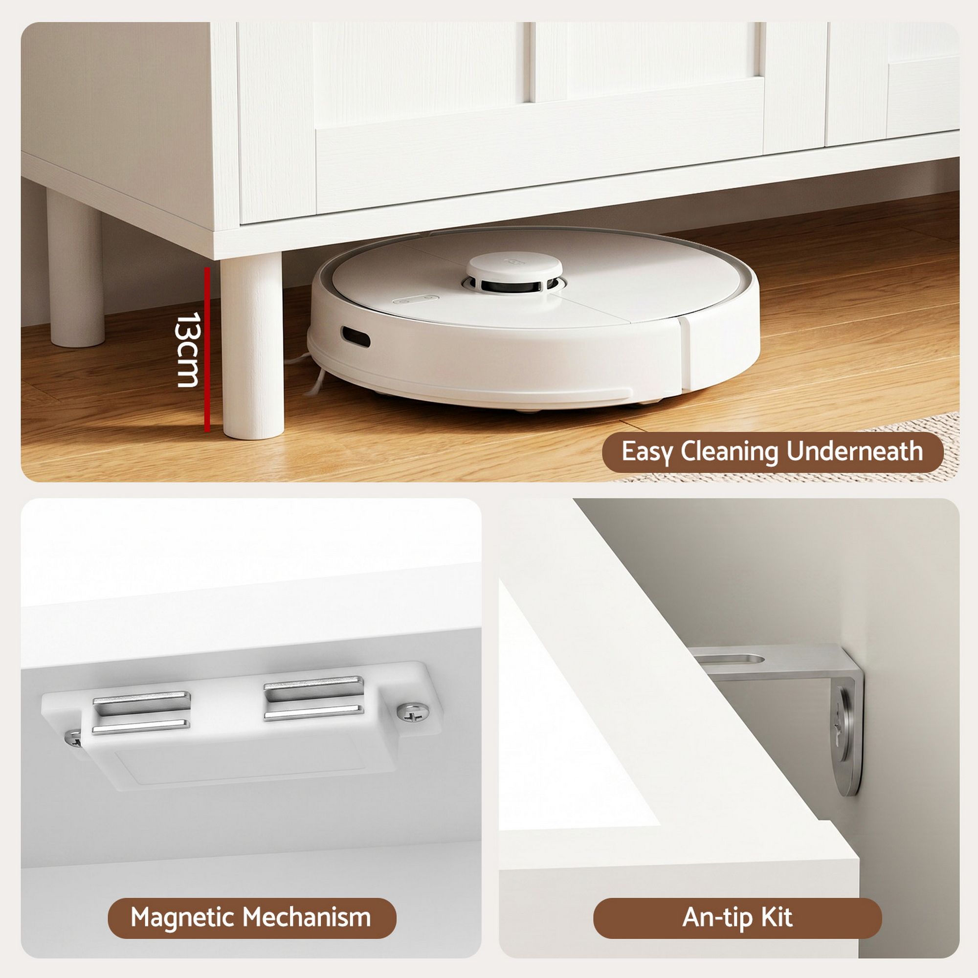 Artiss Shoe Rack Cabinet Storage Cupboard Adjustable Shelf White