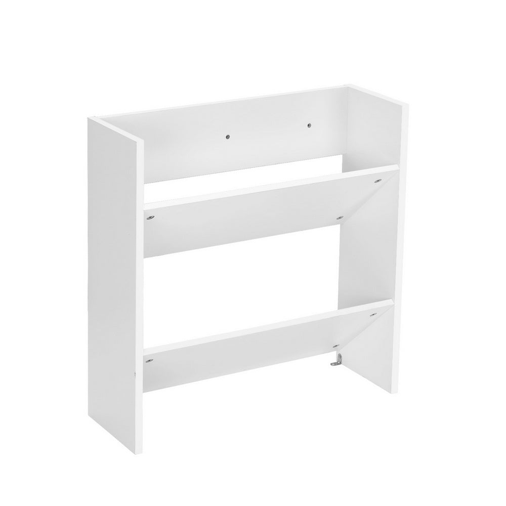 Shoe Storage: Artiss Shoe Rack 2-tier 12 Pairs Wall Mounted x2 - White