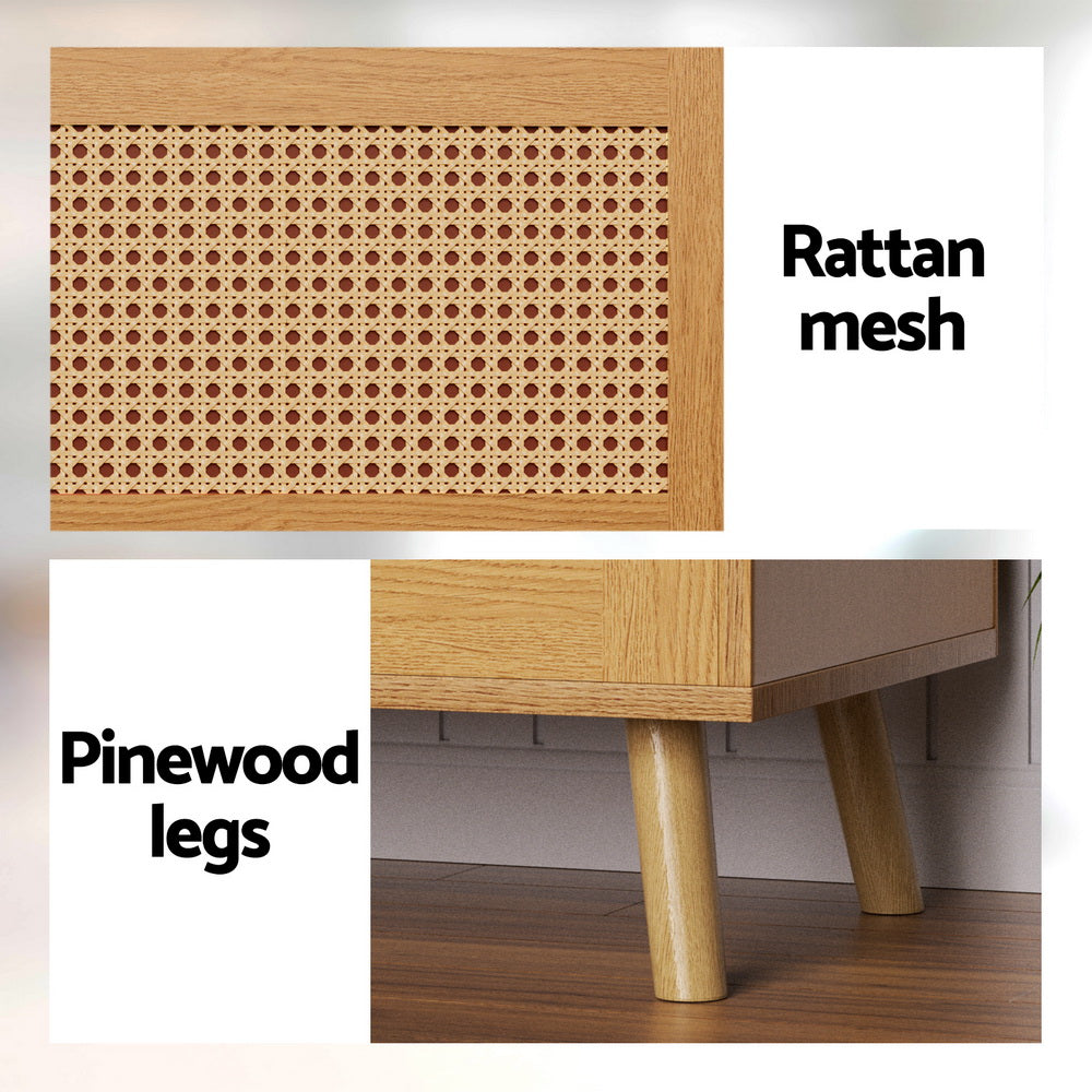 Boy's Shoes: Artiss Shoe Rack Bench Up to 10 Pairs Rattan Starlyn