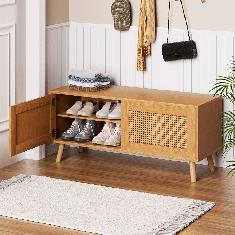 Boy's Shoes: Artiss Shoe Rack Bench Up to 10 Pairs Rattan Starlyn