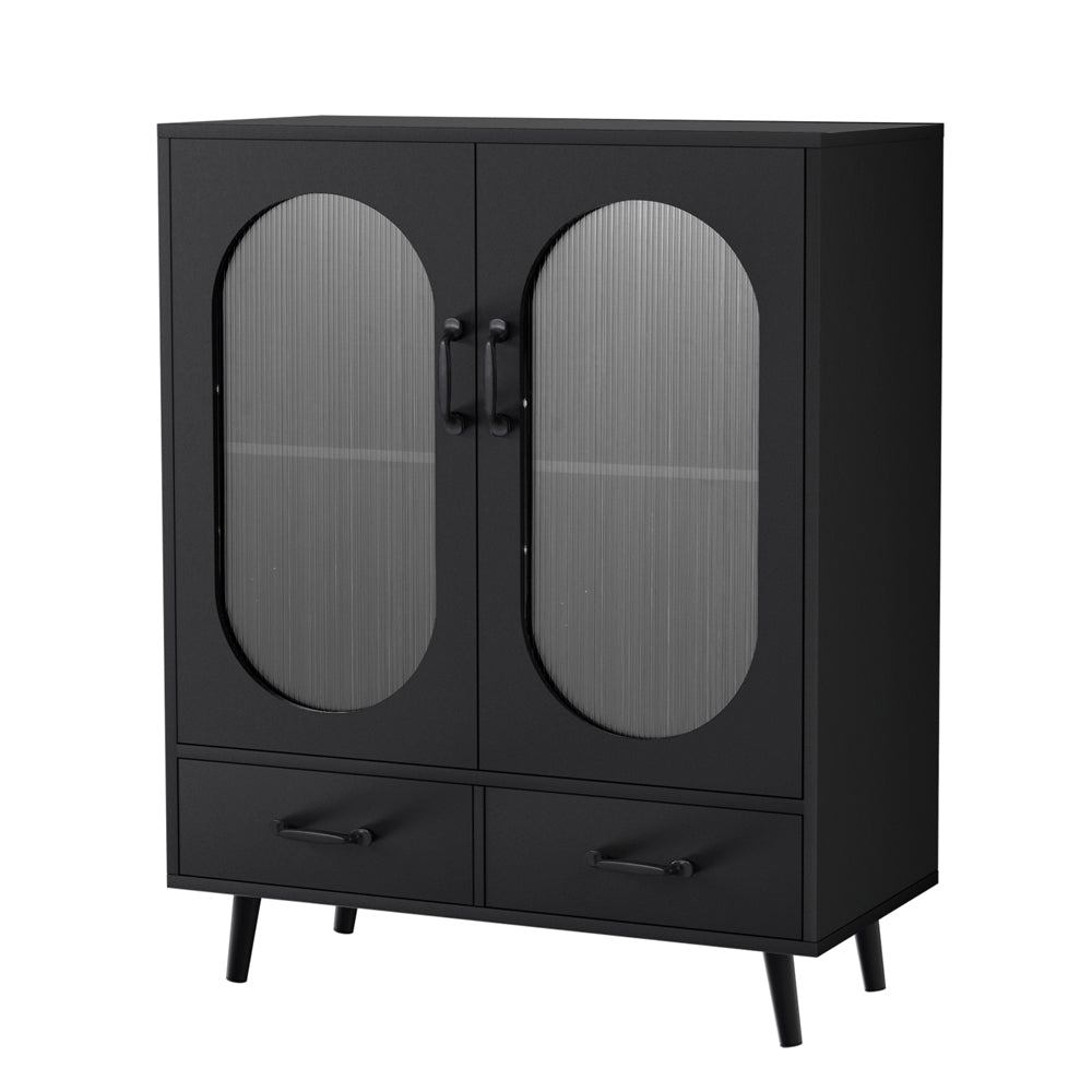 Buffets & Sideboards: Artiss Buffet Sideboard Double Doors - Black
