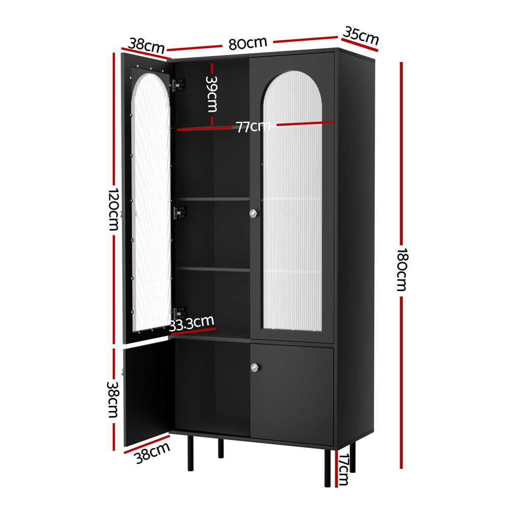 Buffets & Sideboards: Artiss Buffet Sideboard Cupboard Cabinet Black