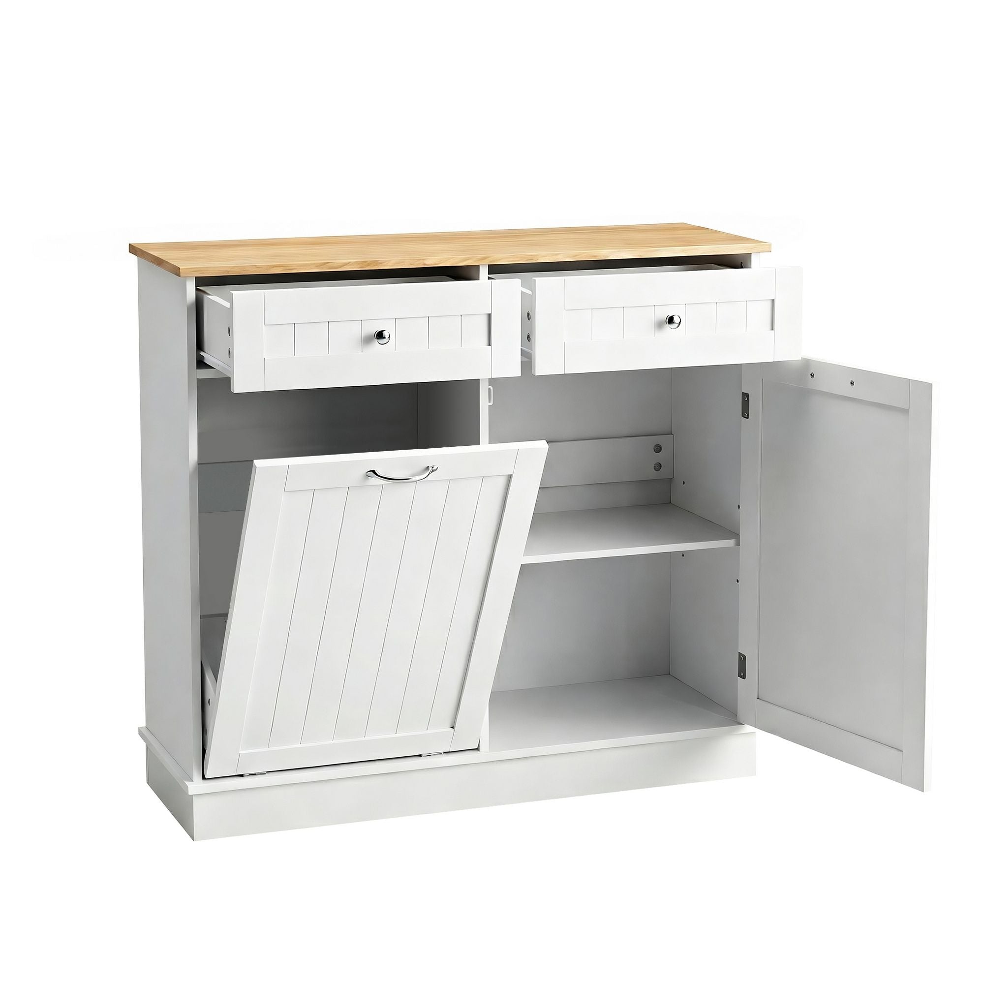 Artiss Buffet Sideboard Cabinet Kitchen Tilt Out Bin Holder Storage Cupboard