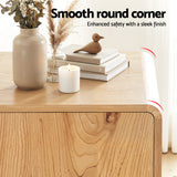 Buffets & Sideboards: Artiss Buffet Sideboard Cabinet Storage Kitchen Cupboard Drawers Round Edge Oak