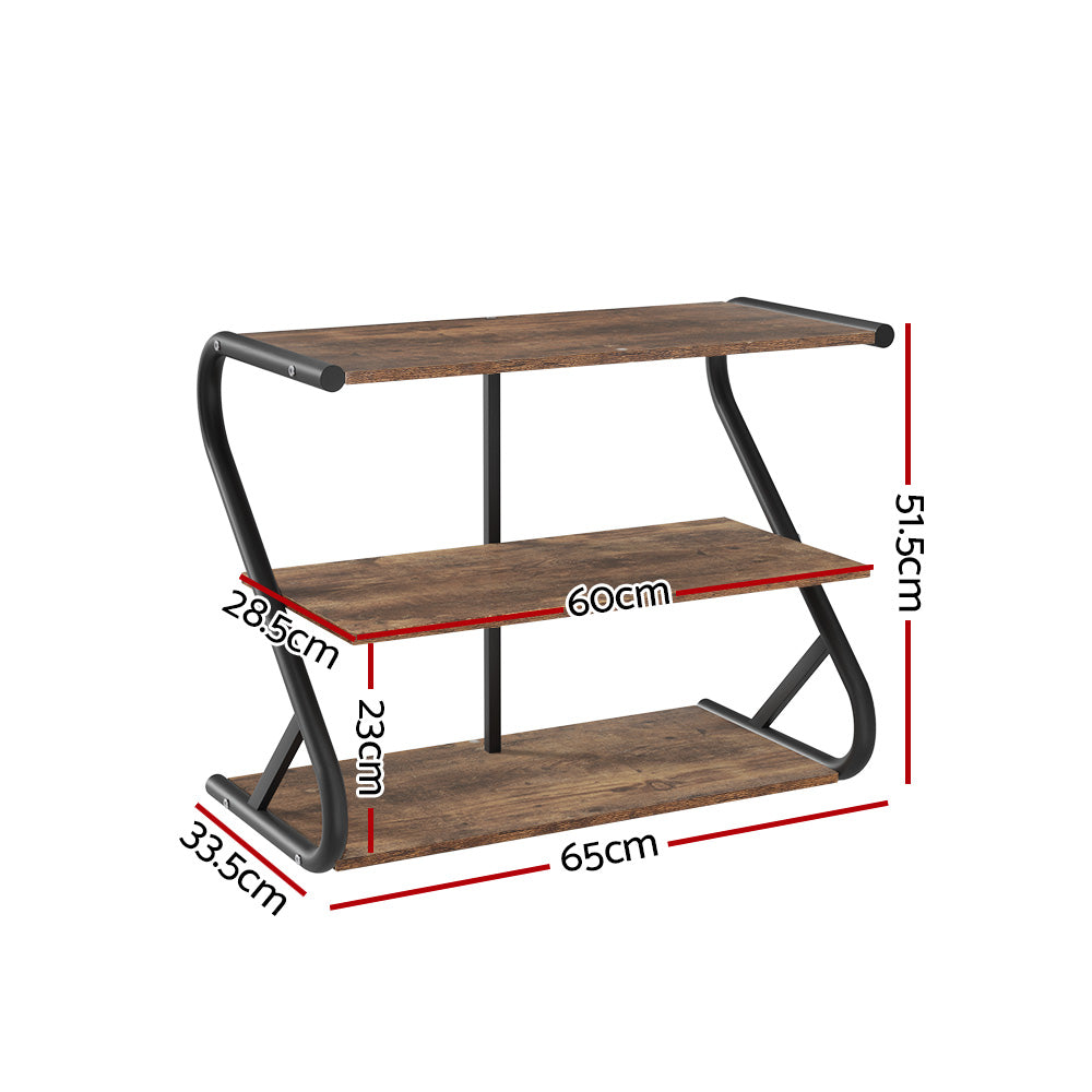 Shoe Storage: Artiss Shoe Rack Cabinet Shoe Storage Stand 3 Tiers Black