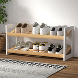 Shoe Storage: Artiss Shoe Rack 2 Tier 6 Pairs White Kara