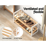 Shoe Storage: Artiss Shoe Rack 2 Tier 6 Pairs White Kara