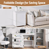 Arts & Crafts: Artiss Folding Sewing Table Sewing Machine Desk Multi-functional Rolling Work Table Craft Station