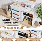 Arts & Crafts: Artiss Folding Sewing Table Sewing Machine Desk Multi-functional Rolling Work Table Craft Station