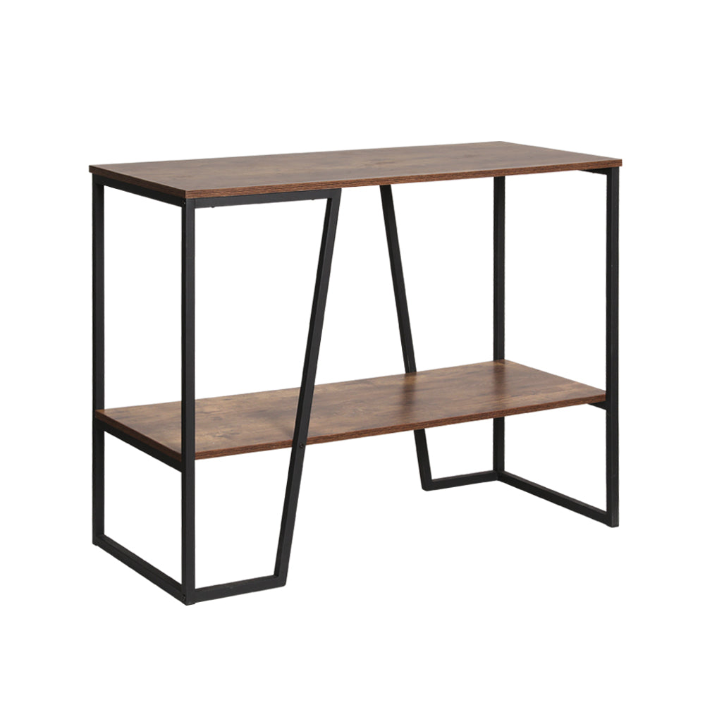 Table Tops & Bases: Artiss Console Table 106CM 2-tier Walnut Cora