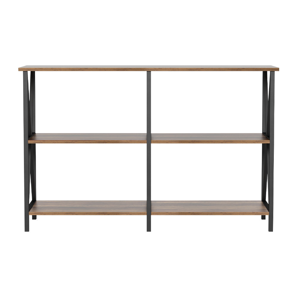 Table Tops & Bases: Artiss Console Table 120CM 3-tier Walnut Xiah