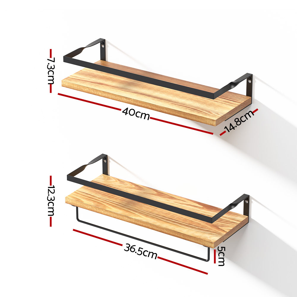 Kitchen & Bathroom DIY: Artiss Floating Wall Shelf Set of 2