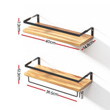 Kitchen & Bathroom DIY: Artiss Floating Wall Shelf Set of 2