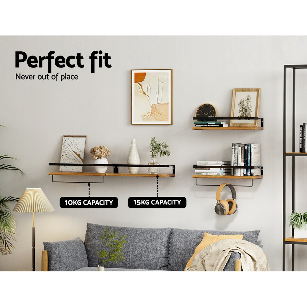 Kitchen & Bathroom DIY: Artiss Floating Wall Shelf Set of 2
