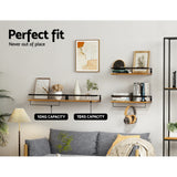 Kitchen & Bathroom DIY: Artiss Floating Wall Shelf Set of 2