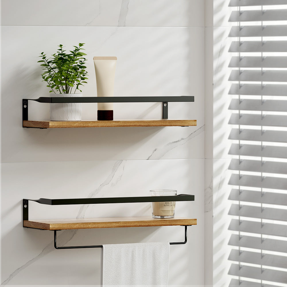 Kitchen & Bathroom DIY: Artiss Floating Wall Shelf Set of 2
