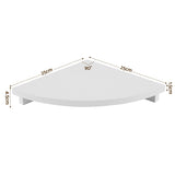 Artiss Corner Floating Wall Shelf Wall Mounted Display Rack Round Edge White 1pc