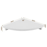 Artiss 4pc Corner Floating Wall Shelf Wall Mounted Display Rack Round Edge White