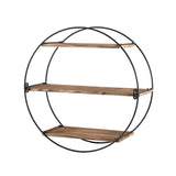 Kitchen & Bathroom DIY: Artiss Floating Wall Shelf Round 3-Tier