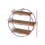 Kitchen & Bathroom DIY: Artiss Floating Wall Shelf Round 3-Tier