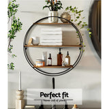 Kitchen & Bathroom DIY: Artiss Floating Wall Shelf Round 3-Tier