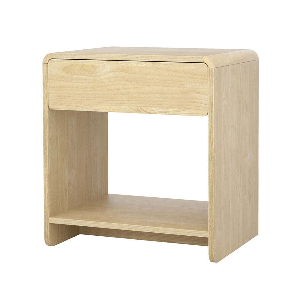 Bedside Tables: Artiss Bedside Table Drawer Open Shelf Pine