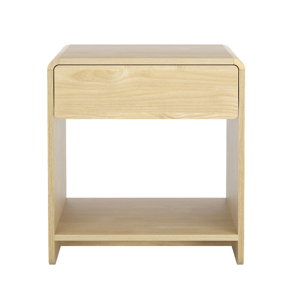 Bedside Tables: Artiss Bedside Table Drawer Open Shelf Pine