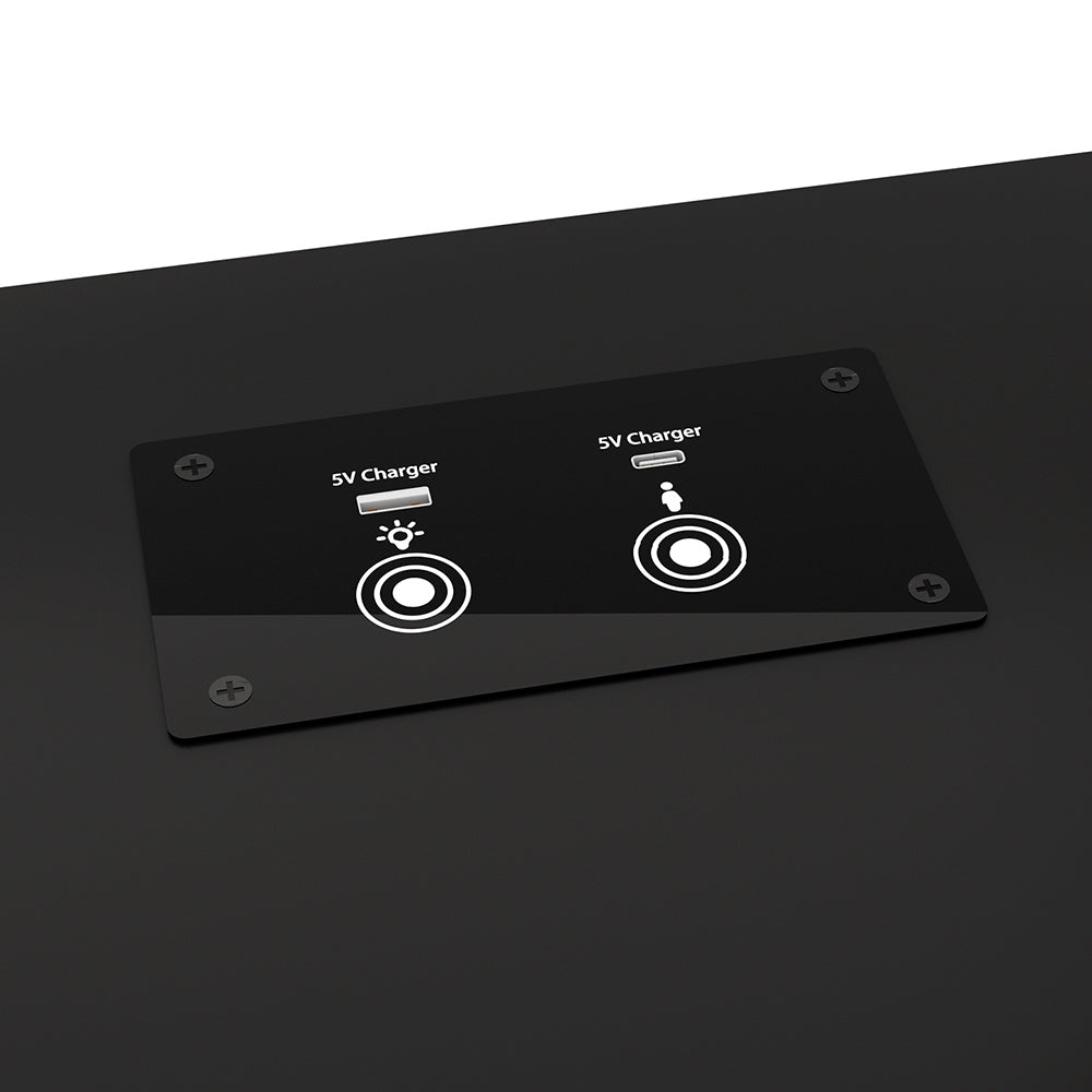 Laptop Stands: Artiss Bedside Table USB Charging with LED Adjustable Laptop Tray - TALA