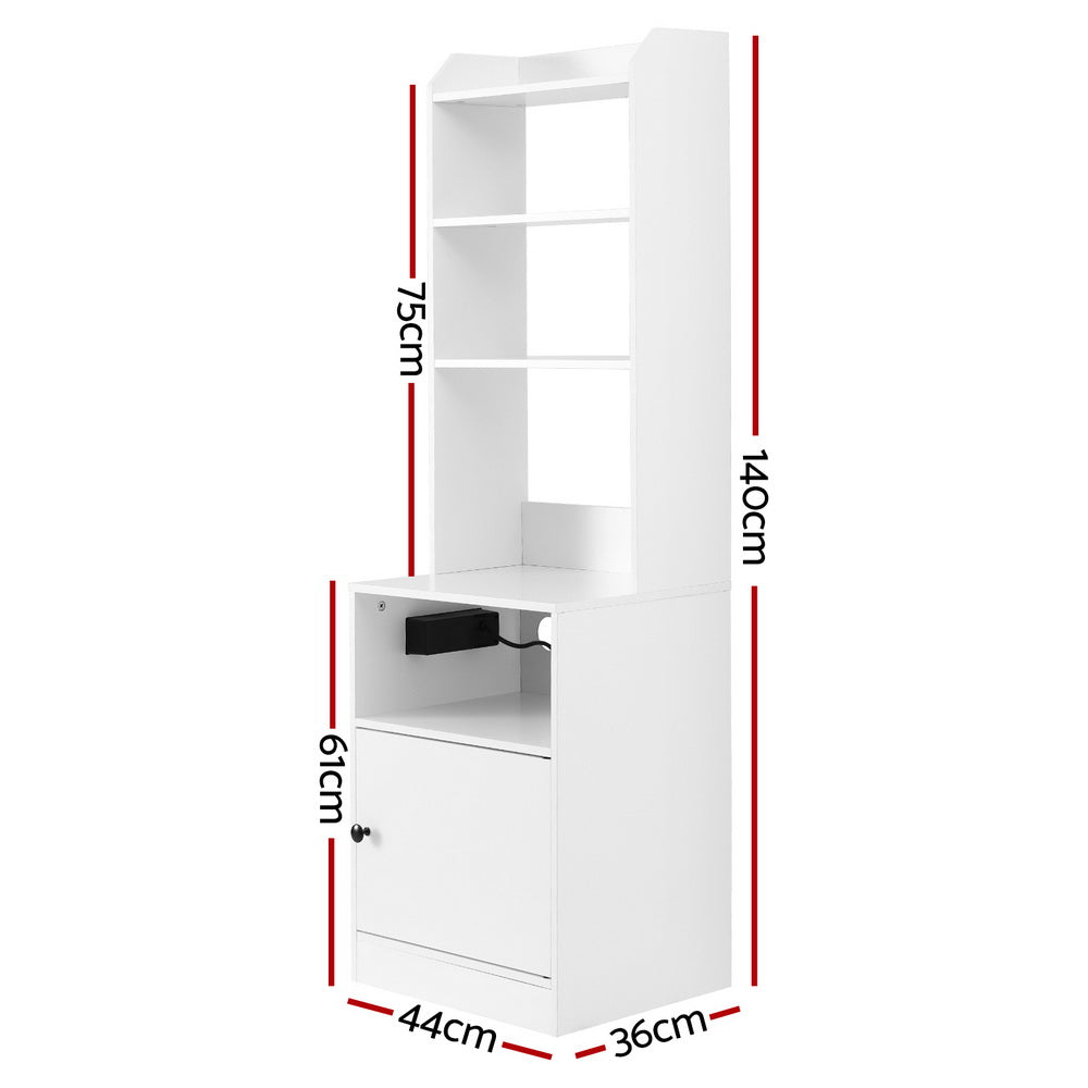 Bedside Tables: Artiss Bedside Table Nightstand Charging Station