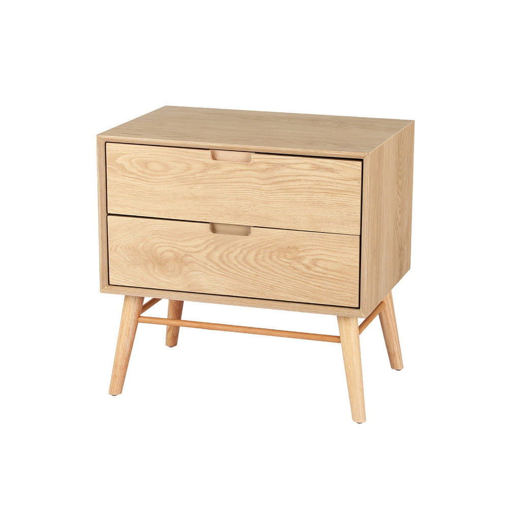 Bedside Tables: Artiss Bedside Table Drawers Side End Table Storage Cabinet Nightstand Oak GINO