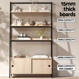 Artiss Bookshelf 5 Tier Cube Cabinet MIRA Oak