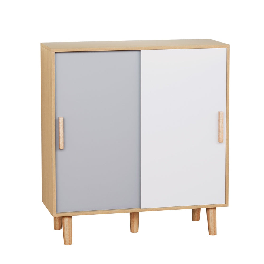 Clothing & Wardrobe Storage: Artiss Shoe Cabinet 30 Pairs Sliding Doors