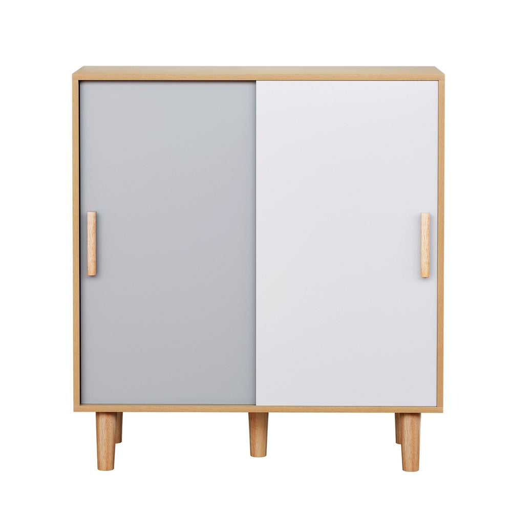 Clothing & Wardrobe Storage: Artiss Shoe Cabinet 30 Pairs Sliding Doors