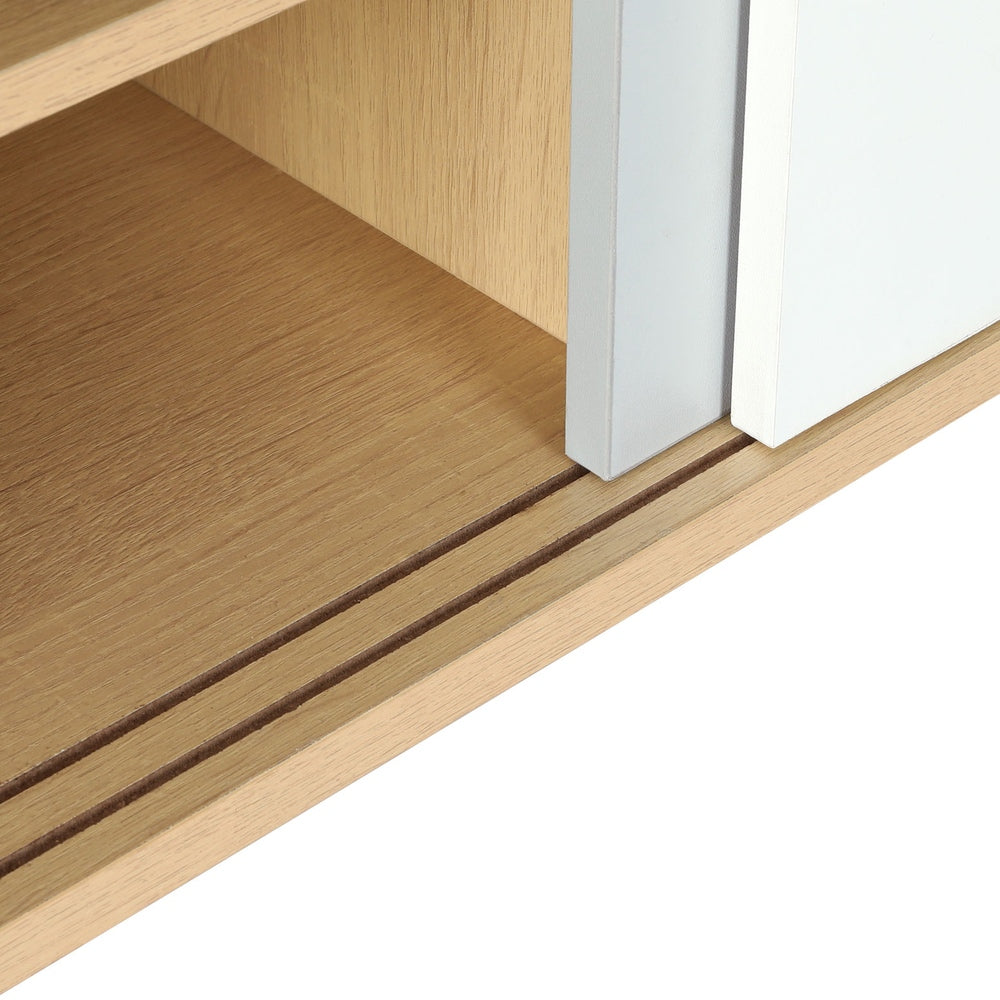 Clothing & Wardrobe Storage: Artiss Shoe Cabinet 30 Pairs Sliding Doors