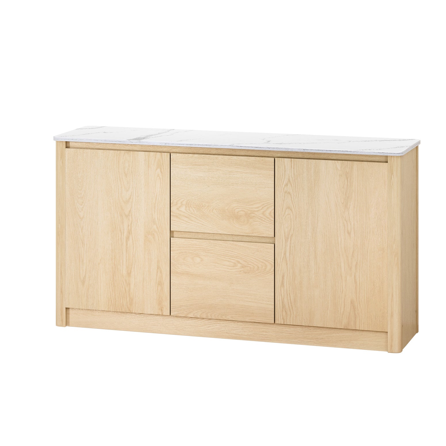 Buffets & Sideboards: Artiss Buffet Sideboard Marble Style Tabletop - Pine