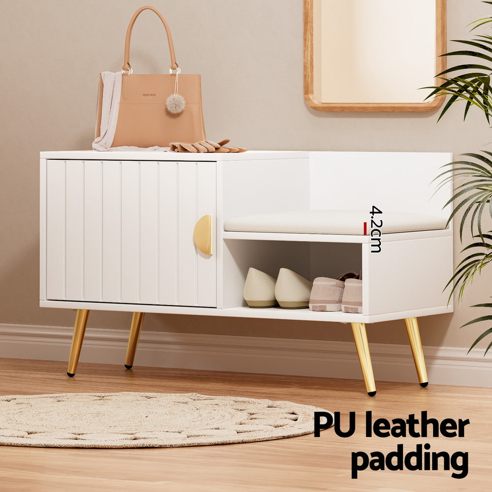 Shoe Storage: Artiss Shoe Rack Cabinet Bench 6 Pairs White