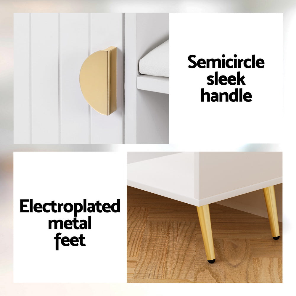 Shoe Storage: Artiss Shoe Rack Cabinet Bench 6 Pairs White