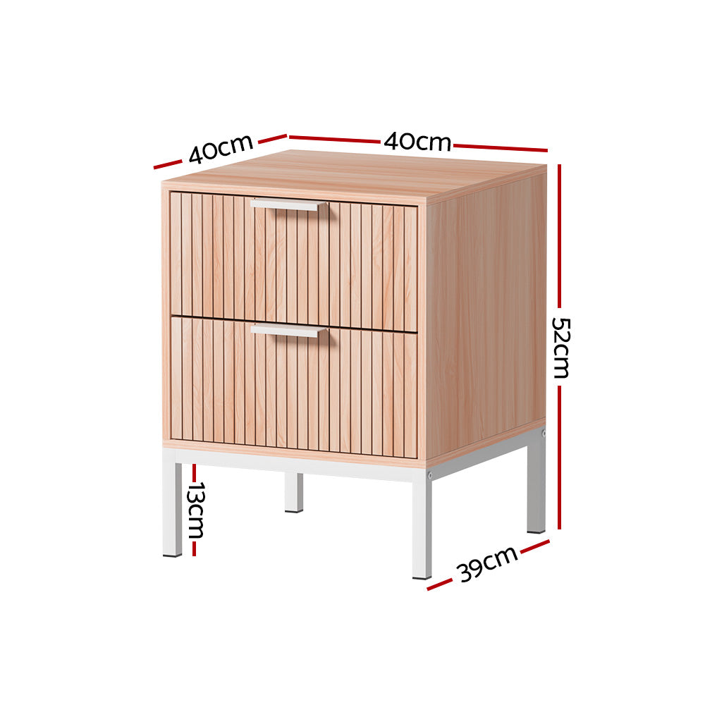 Bedside Tables: Artiss Bedside Table Drawers Side End Table Storage Cabinet Nightstand Pine LURA