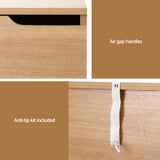 Bedside Tables: Artiss Bedside Table 2 Drawers Nightstand Pine