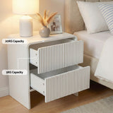 Bedside Tables: Artiss Bedside Table 2 Drawers - Beige