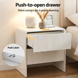 Bedside Tables: Artiss Bedside Table 2 Drawers - Beige