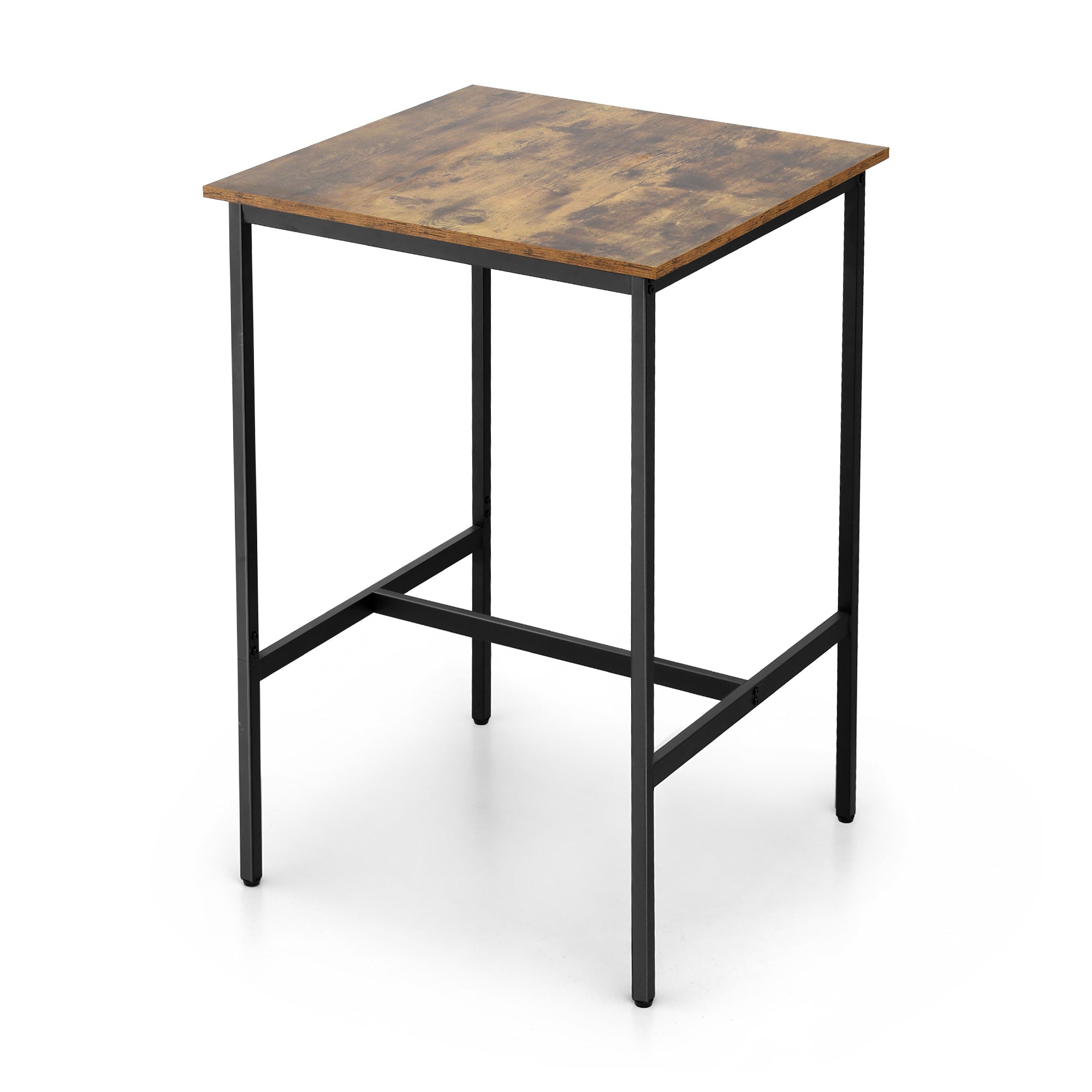 Coffee Tables: Artiss Bar Table Counter Kitchen Dining Desk Pub 60x92cm Vintage Metal Walnut